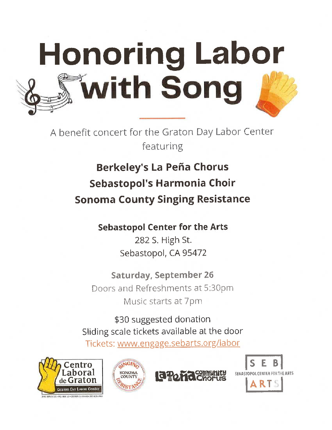 Benefit Concert 9/26